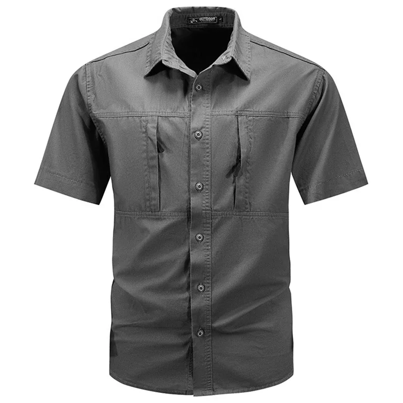 Tactical Military Shirt Cargo - Męska koszulka taktyczna z krótkim rękawem,