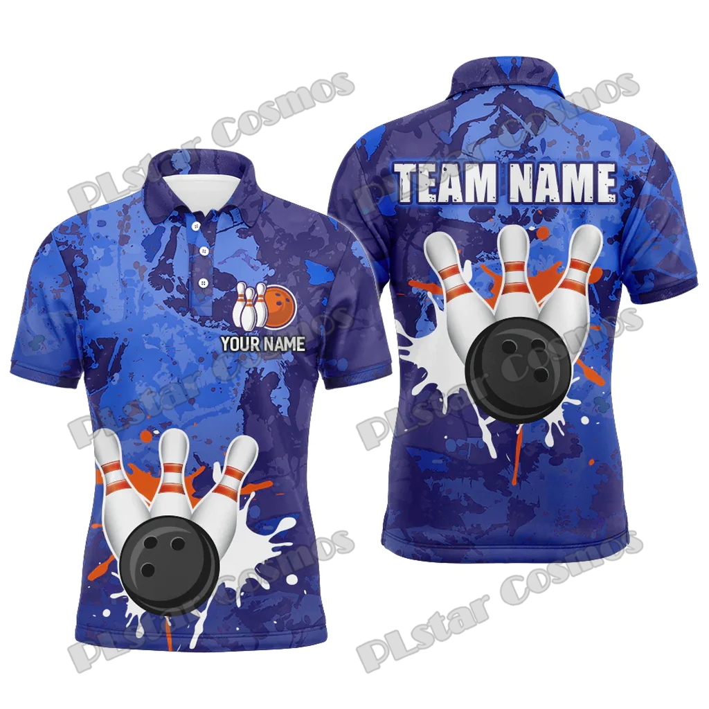 Short Sleeve Bowling Shirt Retro - Koszulka polo męska z nadrukiem 3D,