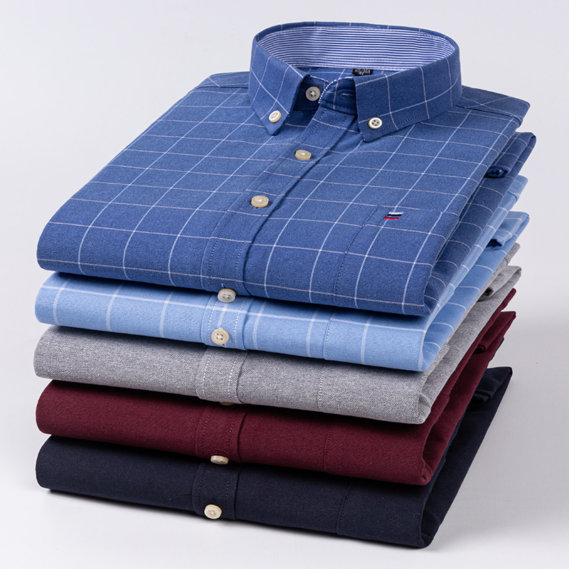 Oxford Cotton Casual Shirt Business - Męskie koszule codzienne Bawełniana koszula biznesowa