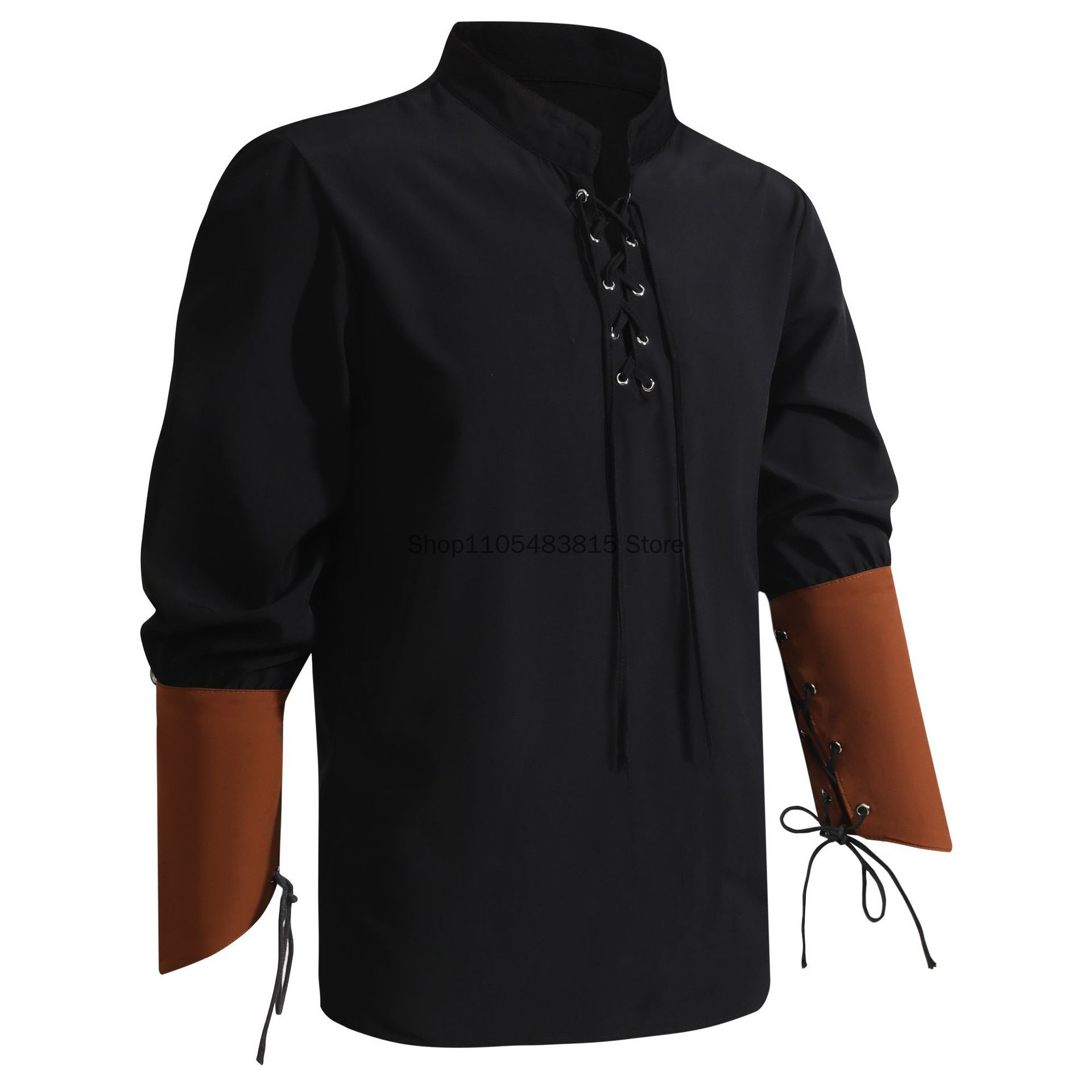 Medieval Gothic Lace Up Pirate Shirt - Koszula Piracka Męska - Koszula w