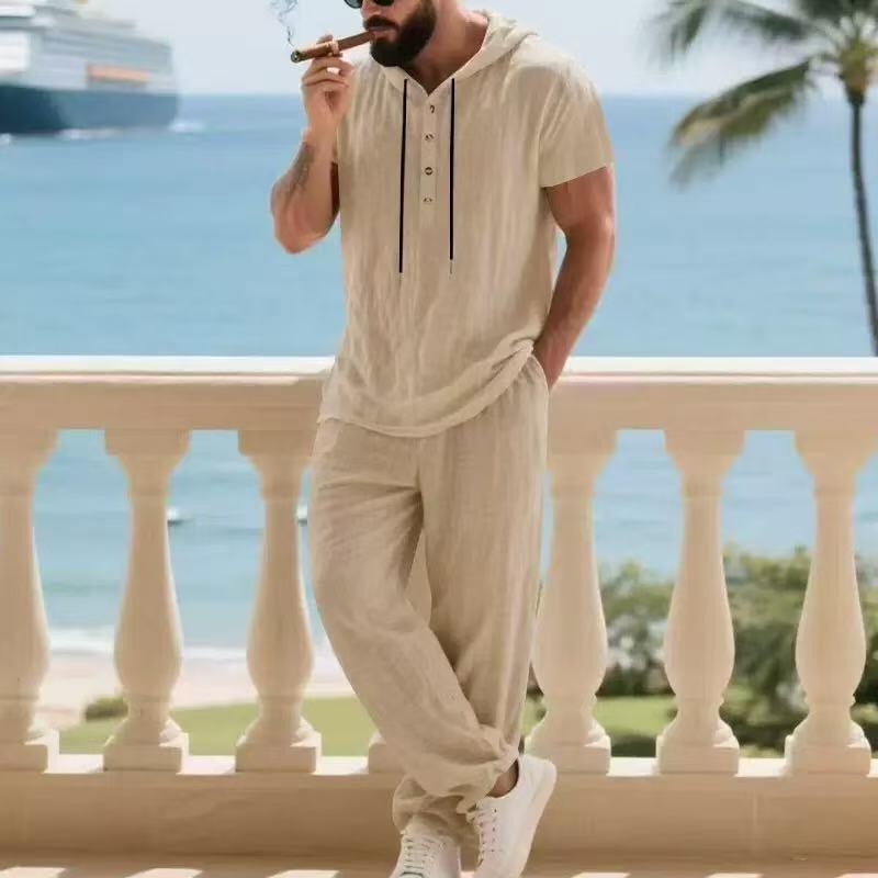 Męski amerykański retro zestaw – Mens Linen Shirt Long Sleeve recenzja i cena