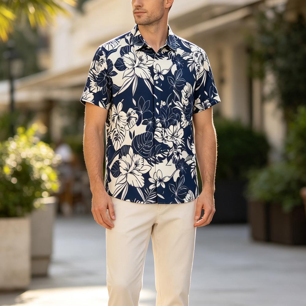Męska koszula hawajska w stylu – Vintage Hawaiian Floral Shirt recenzja i cena