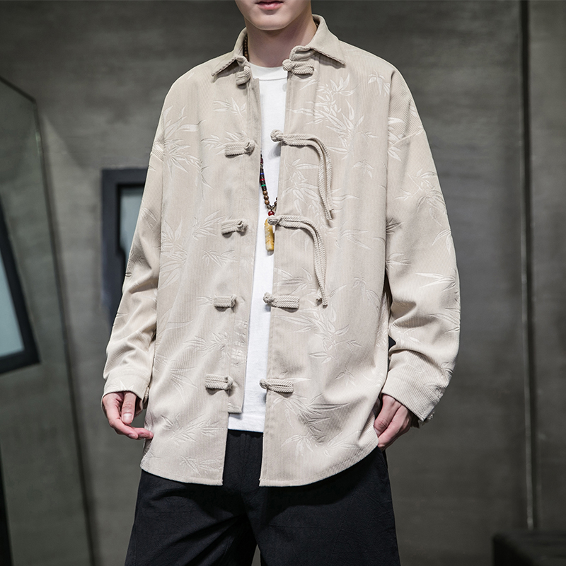 Męska koszula retro z sztruksu – Corduroy Button Up Shirt Men recenzja i cena