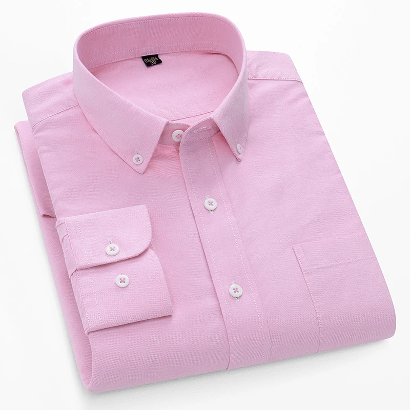 Koszule męskie z długim rękawe – Oxford Cotton Casual Shirt Business recenzja i cena
