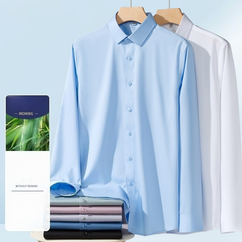 Męska koszula z długim rękawem – Breathable Bamboo Fiber Shirt Non Iron recenzja i cena