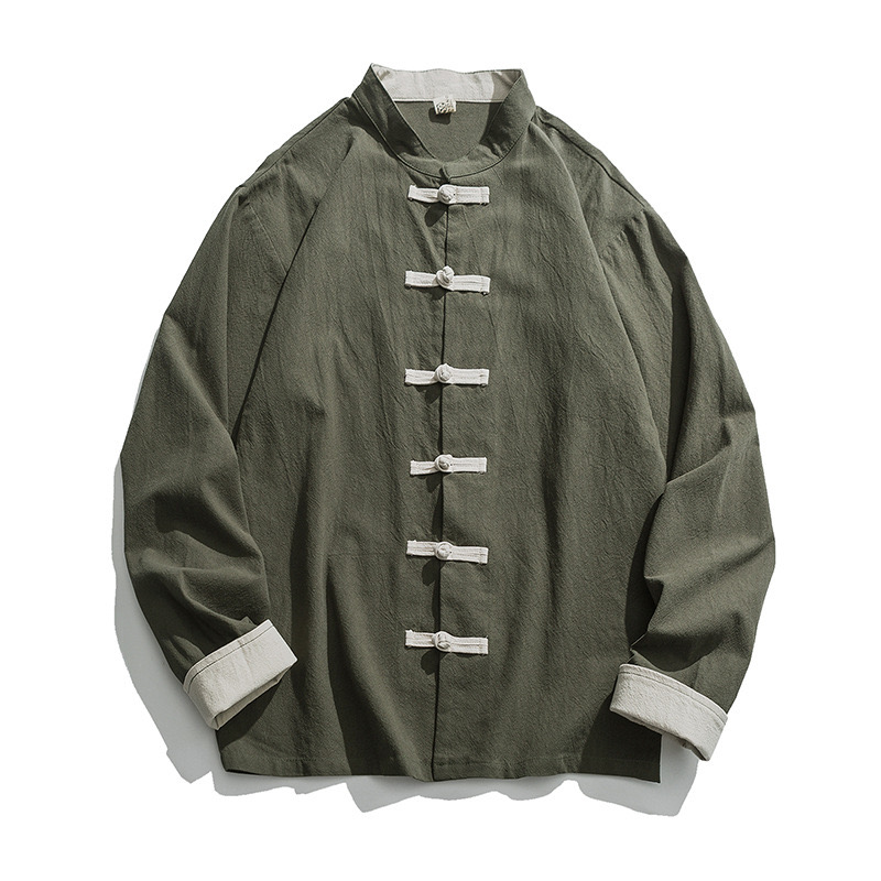 Męska kurtka kimono 2026, trad – Mens Linen Shirt Long Sleeve recenzja i cena