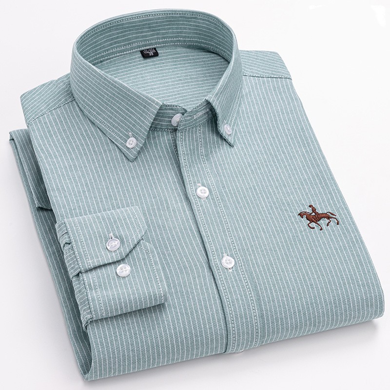 Jakość 100% bawełniana koszula – Oxford Cotton Casual Shirt Business recenzja i cena