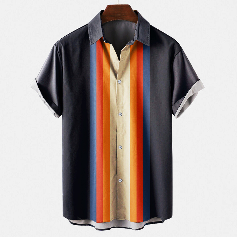 Męska koszulka w stylu vintage – Short Sleeve Bowling Shirt Retro recenzja i cena
