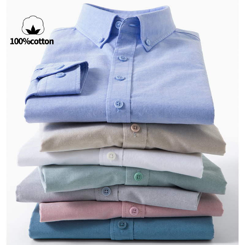 Męska koszula Oxford ze 100% b – Mandarin Collar Formal Shirt Slim Fit recenzja i cena