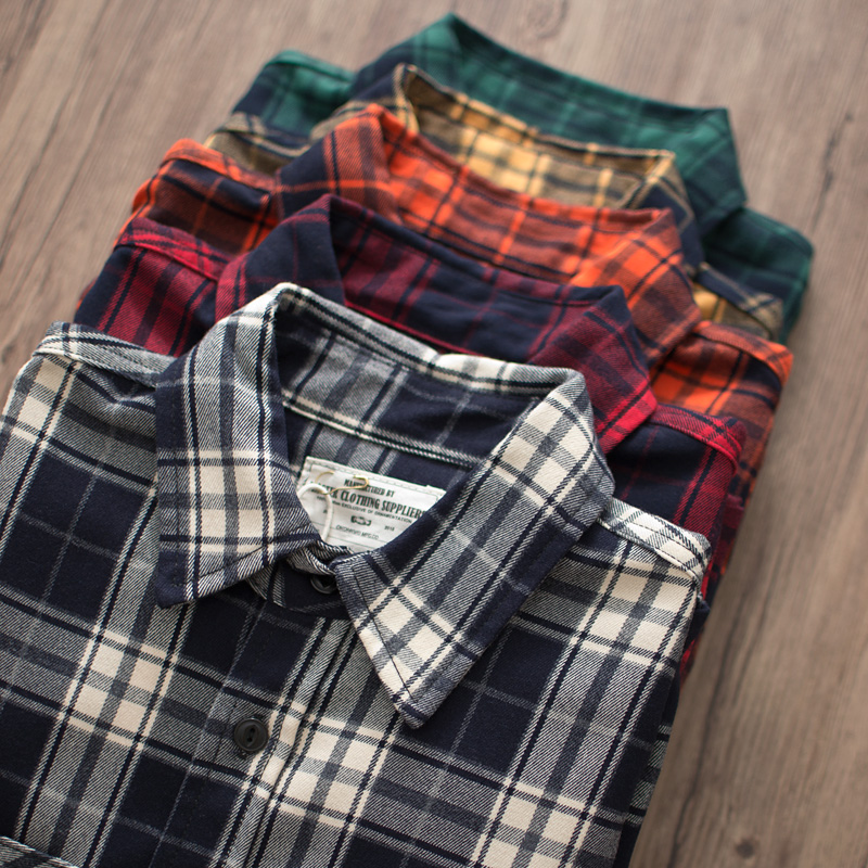 Jesienna Nowa Amerykańska Retr – Flannel Plaid Shirt Heavy Weight recenzja i cena