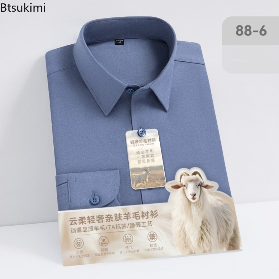 Nowe wysokiej jakości koszule  – Mandarin Collar Formal Shirt Slim Fit recenzja i cena