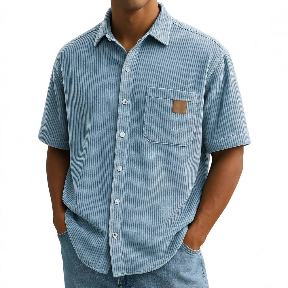 Męska koszula sztruksowa z kró – Corduroy Button Up Shirt Men recenzja i cena